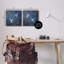 «Modern Blue Birds Flying Silhouettes» par Chris Donovan - ensemble de 2 impressions-176665971-176436890