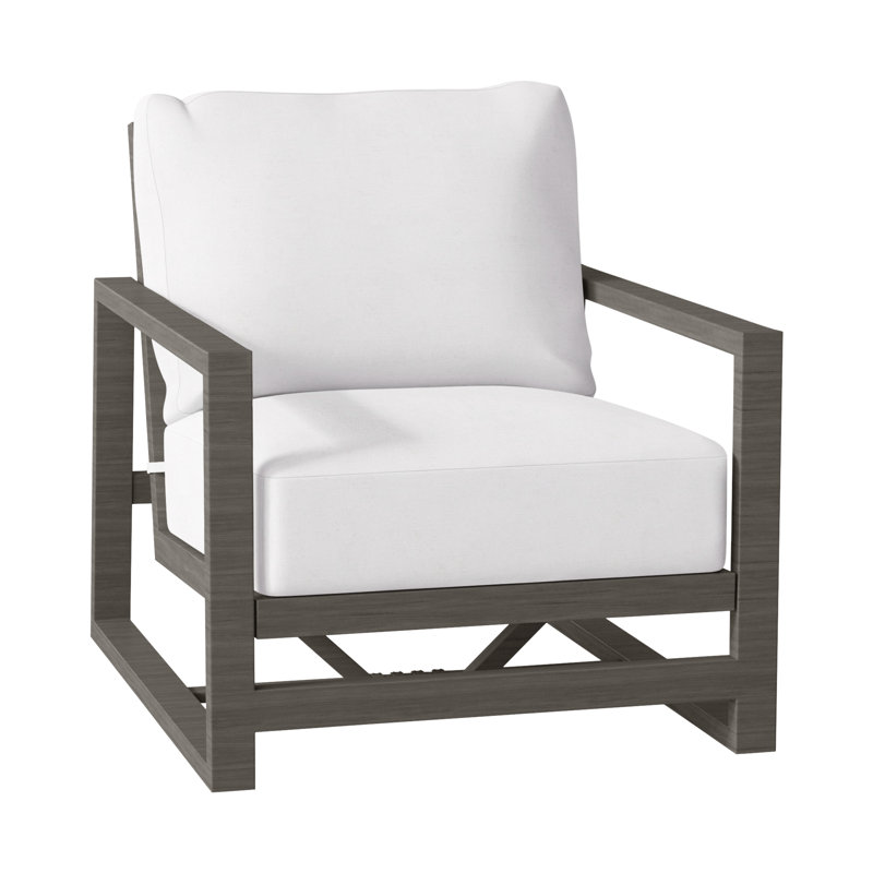 Méridienne Avondale, Sans bourrure + bourre standard, Sunbrella® ‑ lin neige, Gris ardoise