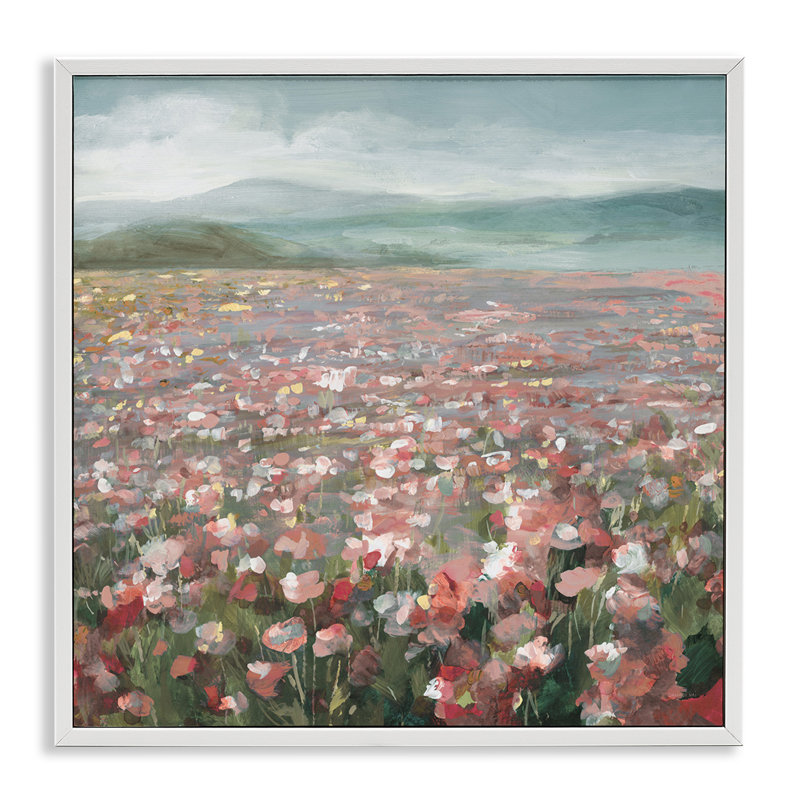 Art de fleurs de promontoire doux par Danhui Nai bf-999, Giclée encadrée blanc bord de mer, H 24 po x l 24 po