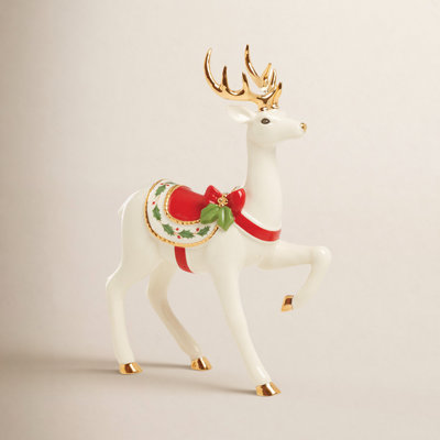 Porcelain Standing Reindeer Figurine