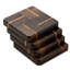 Sous-verres en bois de wengé et de tigre avec base