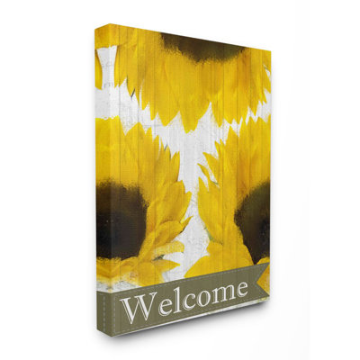 « tournesol welcome », reproduction d’art sur toile