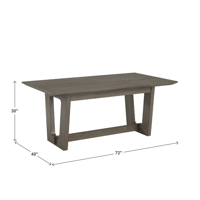 Cipolla 72" Wood Finish Rectangular Dining Table, Grey