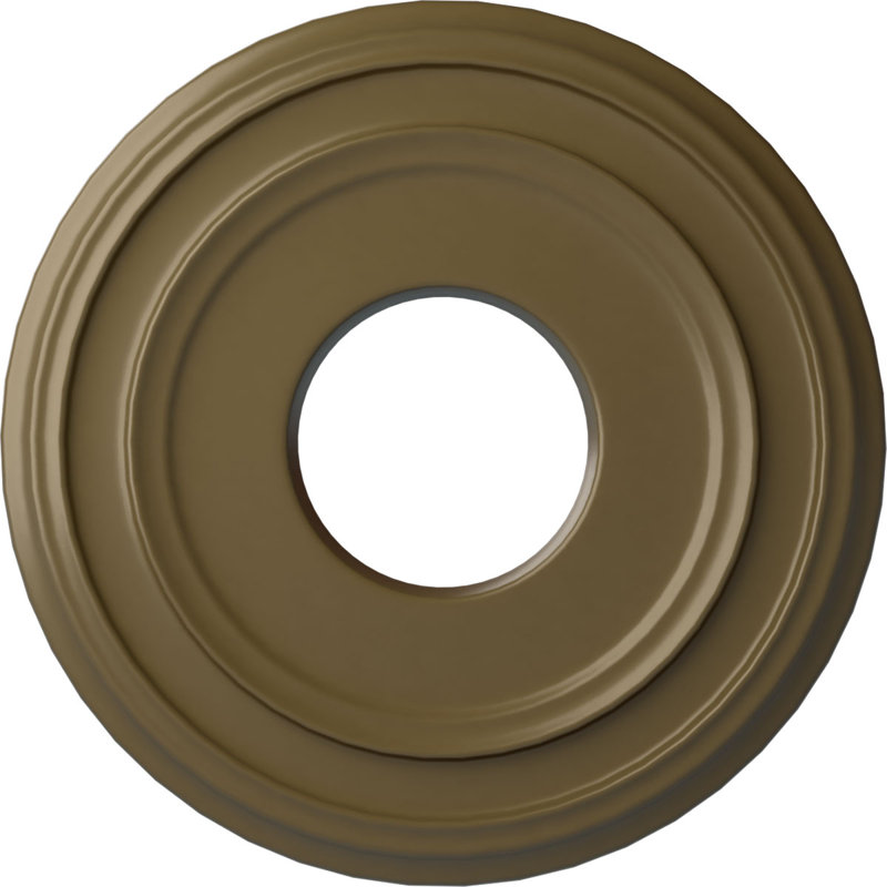 Médaillon de plafond H 12,375 po x l 12,375 po x P 1,125 po, Boue Mississippi