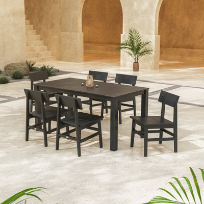 POLYWOOD x AllModern Chair 7-Piece Parsons Dining Table Set by POLYWOOD