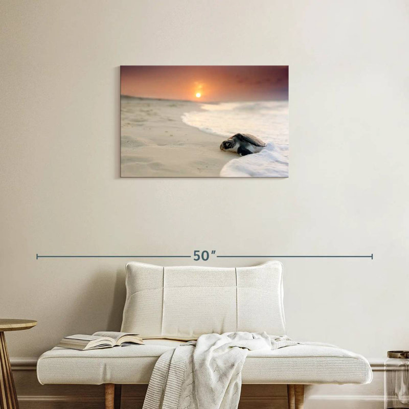 Brampt Turtle On The Shore, 20" H x 30" W