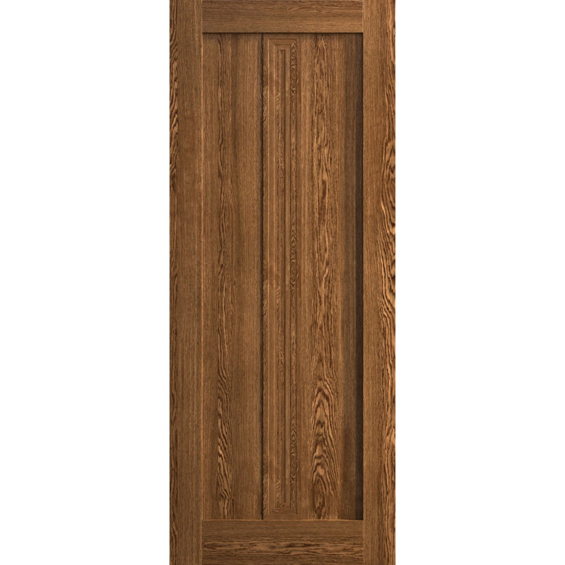 Panneau de porte à dalle | Ego 5006 | Portes en placage de bois | Pochette coulissante à poche, 42 po x 80 po, Chêne cognac