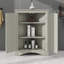 Armoire d'angle triangulaire avec tablettes réglables et portes élégantes-232235687
