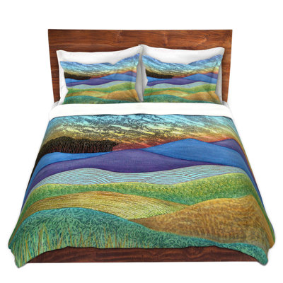 DiaNoche Twin Duvet Cover Sets Microfiber by Jennifer Baird - Evening Glow 2