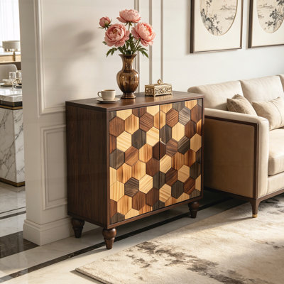 Buffet 30,31 "avec motif en nid d'abeille, armoire d'appoint moderne