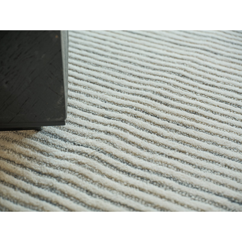 Serenity handloomed PET Beige/Brown Area Rug, Rectangle 12' x 15', Gray/Ivory