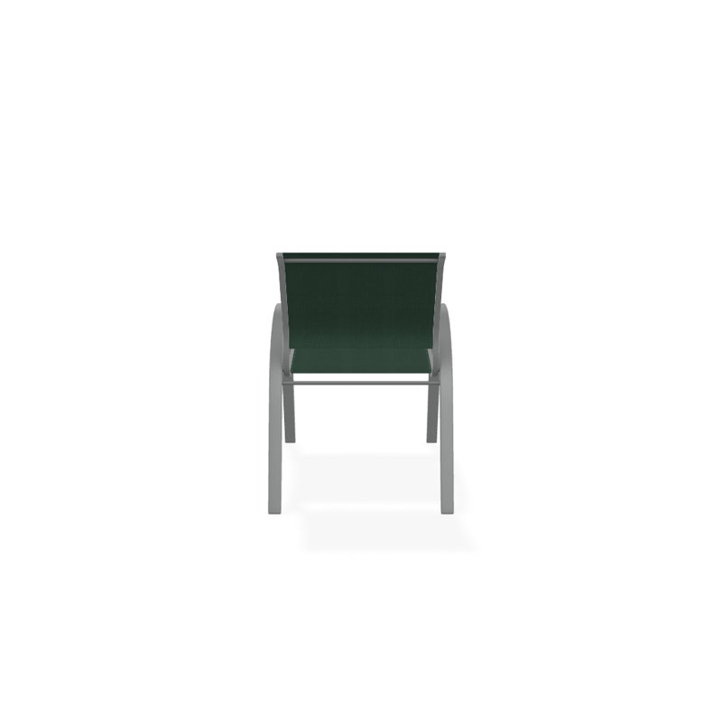 Aruba 1 Outdoor Dining Armchair, Forest Forest Green 22D Sunbrella®, Textured Graphite