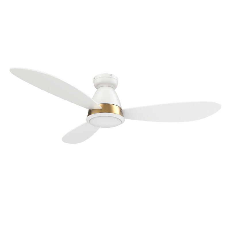 Woodrow 52-inch Smart Ceiling Fan with Remote, Light Kit Included, Works with Google Assistant, Amazon Alexa, and Siri Shortcuts.