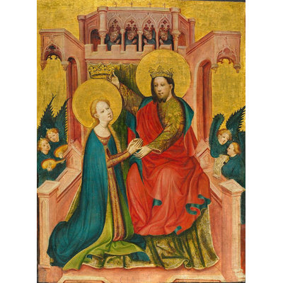 " Coronation Of The Virgin " by Frondenb Altarpiece Painting Print