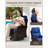 Patio Furniture Set with Luxury 6" Cushions, 3 Pieces Swivel Rocking Patio High Back Chairs, Outdoor Wicker Bistro Conversation Set for Balcony, Porch, Backyard, Poolside, Blue-1580350627