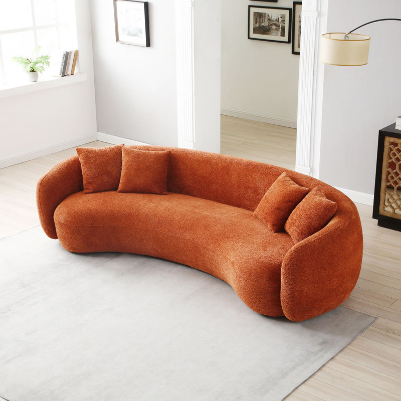 Canapé de salon Shaleine, Mélange de polyester orange