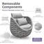 Ensemble de conversation de jardin 6 pièces pour terrasse, terrasse et piscine - gris clair-840141864-840141869-840142288