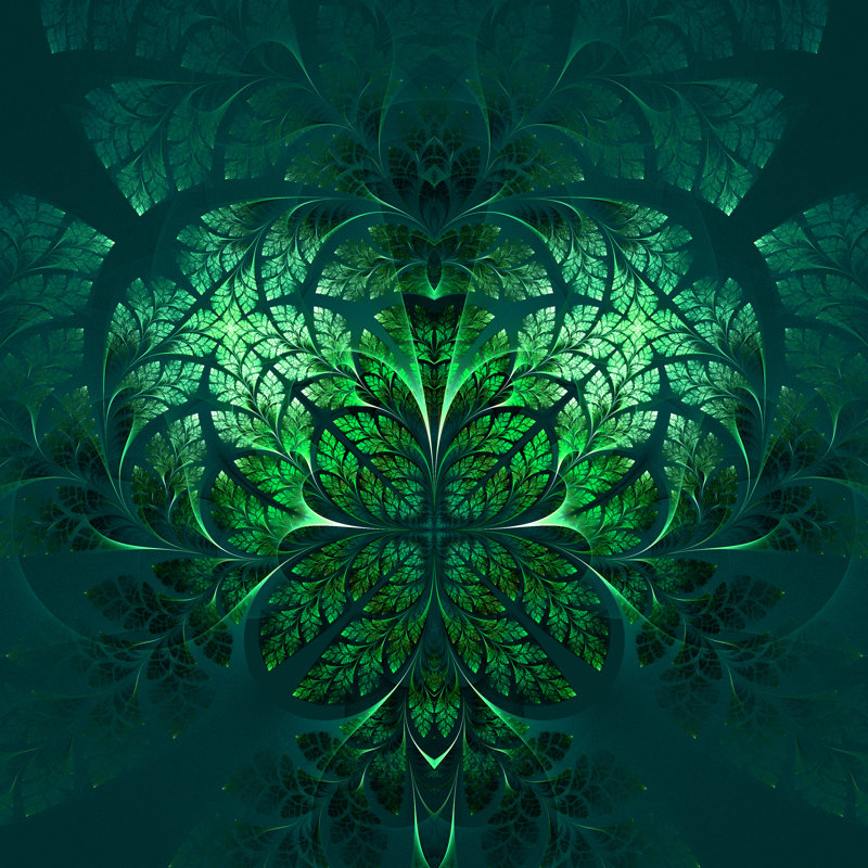 Leavens Fabulous Fractal Pattern by Velirina - Wrapped Canvas Print, 30cm H x 30cm W x 3.8cm D