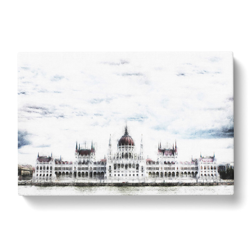 Hungarian Parliament Building Hungary - Wrapped Canvas, 50cm H x 76cm W x 3cm D