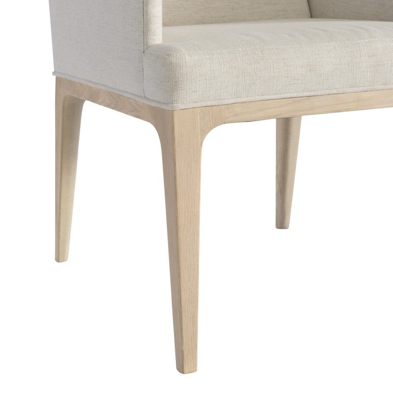 Modulum 23'' White Upholstered Wood Arm Dining Chair