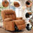Sandrew Power Lift Recliner Chair with Vibrating Massage and Heating, 2 Side Pockets, and Cup Holders, USB Ports, Right Side Button, Faux Leather-969076511