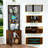 Corner Shelf With Doors, Corner Cabinet With Shelves & Wine Glass Rack, 6 Tier Bookshelf Display Corner Shelves, Freestanding Corner Storage Stand For Kitchen, Living Room, Balcony