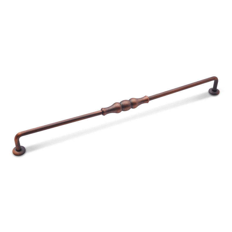 12" Beaded Middle Vertical Pull CP Series, Distressed Copper