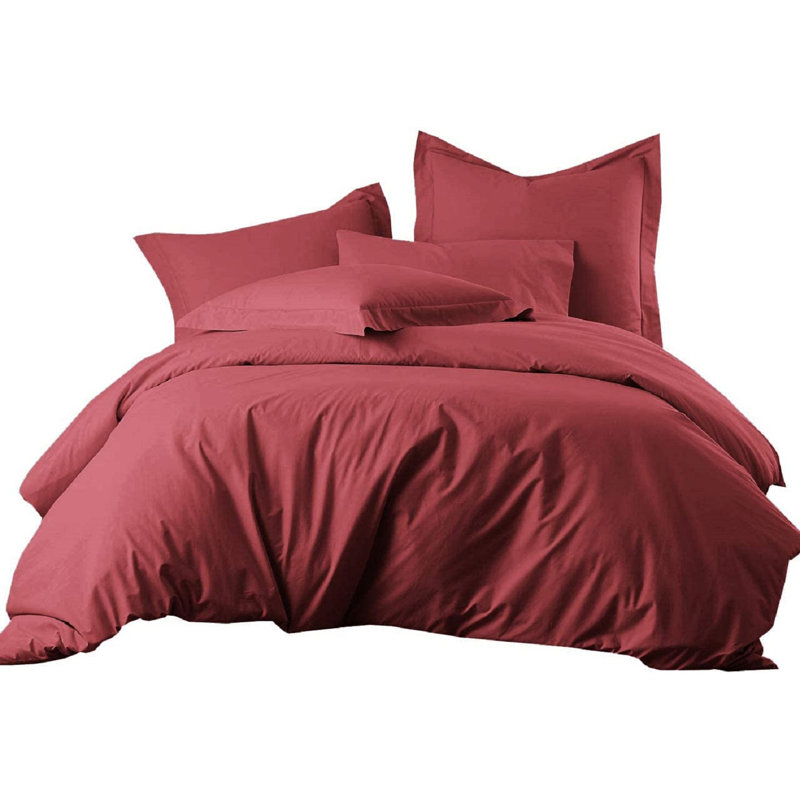 Ensemble de housse de couette en microfibre SJT-US-Chunse, Housse de couette grand et 2 taies d'oreiller, Vert foncé