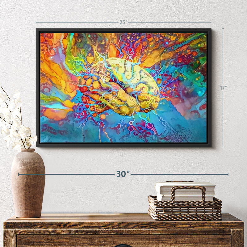 Abstract Brain Canvas Print, 17" H x 25" W