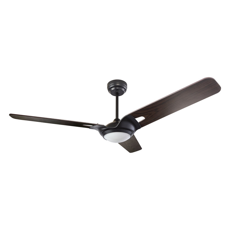  Ventilateur de plafond intelligent à 3 pales avec télécommande et ensemble d'éclairage inclus, 56 po