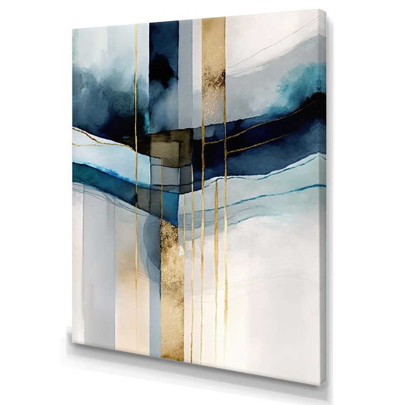 Abstrait transitionnel moderne, formes V - formes abstraites, art mural, L 30 po x H 40 po, Toile tendue