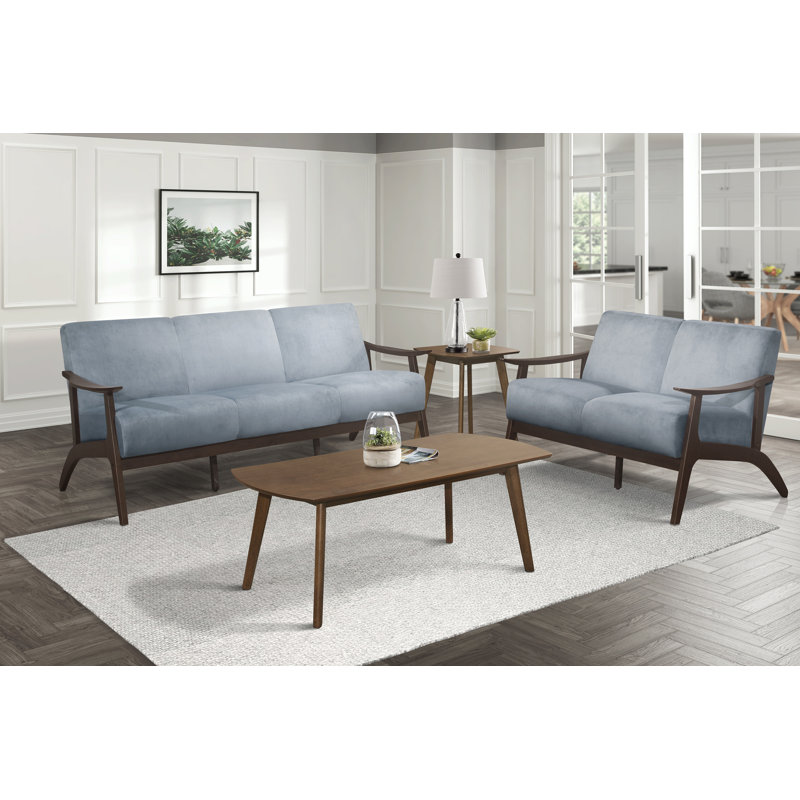 51'' Loveseat, Blue/Gray
