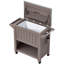 120 Quart Patio Rolling Cooler Cart with  304 Stainless Steel Lid & Lockable Wheels