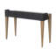 Bureau à finition en teck clair avec couvercle en acier noir mat Millis