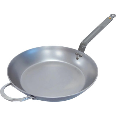 De Buyer Mineral B Round Carbon Steel Fry Pan, Naturally Nonstick, 12.5"