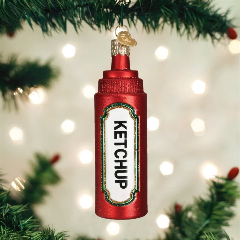 Ornement figurine suspendu ketchup