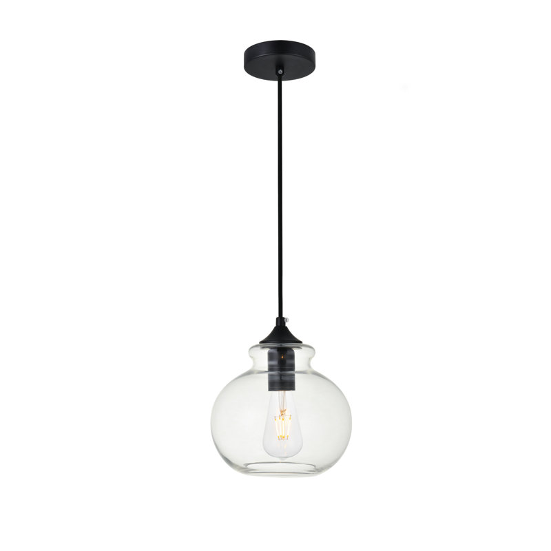Inola 1-Light Dimmable Pendant , Black