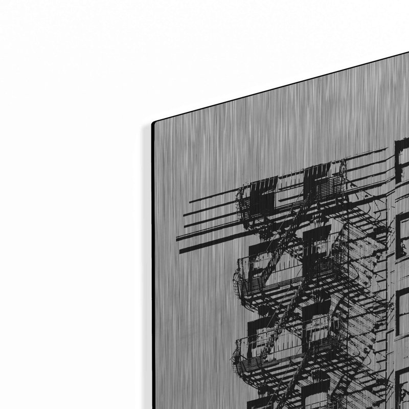 «NYC in Pure BandW XV» par Jeff Pica, art mural en métal, 16 po x 24 po, H 24 po x l 16 po