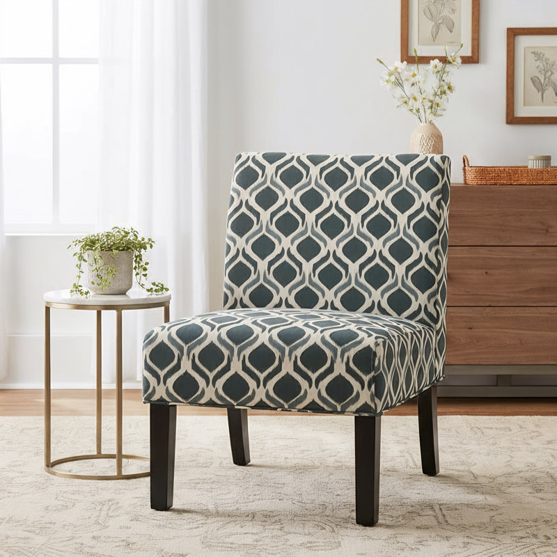 Fauteuil d'appoint rembourré Aerius, Bleu