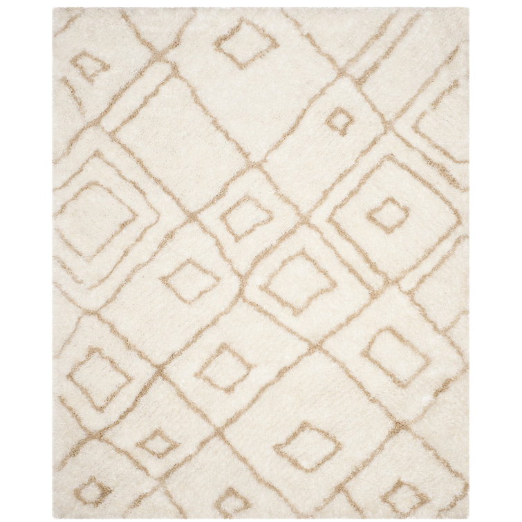 Aderita Toronto Shag Hand Tufted Performance Geometric Rug