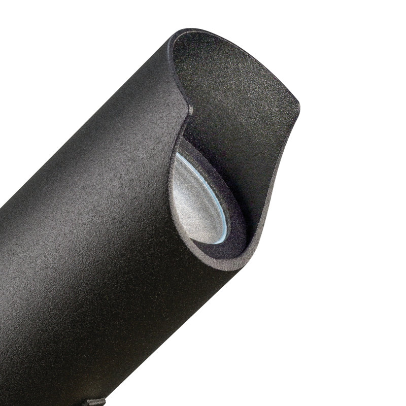 Low Voltage 6" Textured Black Hardwired Outdoor Spotlight with No Bulbs Included, Textured Black, Without Bulb