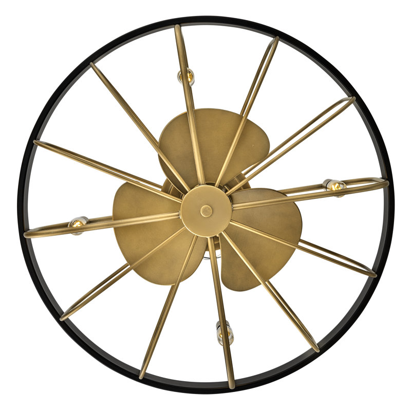 Hinkley Eli LED Fandelier, Heritage Brass, Gold/Black