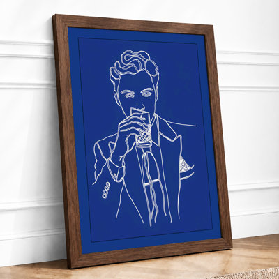 Microphone Moment Minimalist 1 Piece Single Picture Frame Wall Art