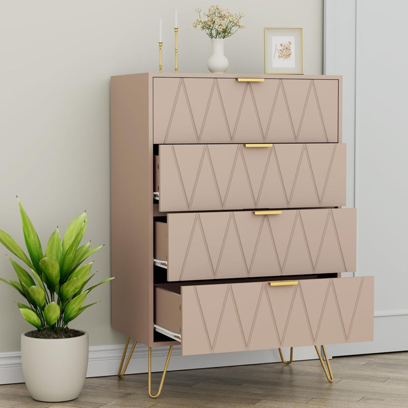 Marable 4 Drawer 59.9cm W Chest, Cashmere