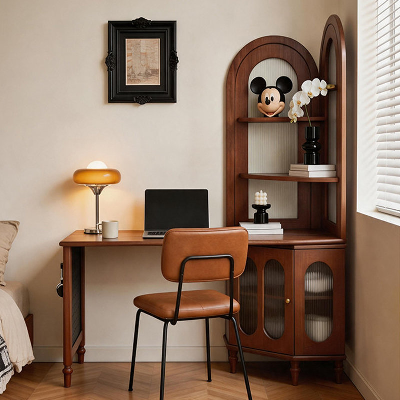 Retro-style practical highly functional desk