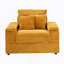 Canapé simple en velours côtelé de 42,52 pouces avec coussins, conception simple, couleurs vives et confort pratique pour les espaces modernes