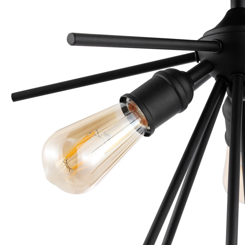 Plafonnier semi-encastré 3 lumières Prudence Spoutnik, Noir