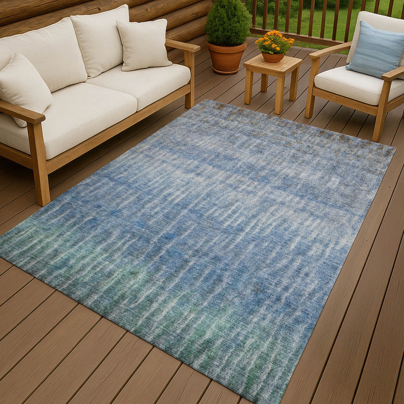 Machine Washable Indoor/Outdoor Matteson ACN2317 Casual Rug, Rectangle 3' x 5'