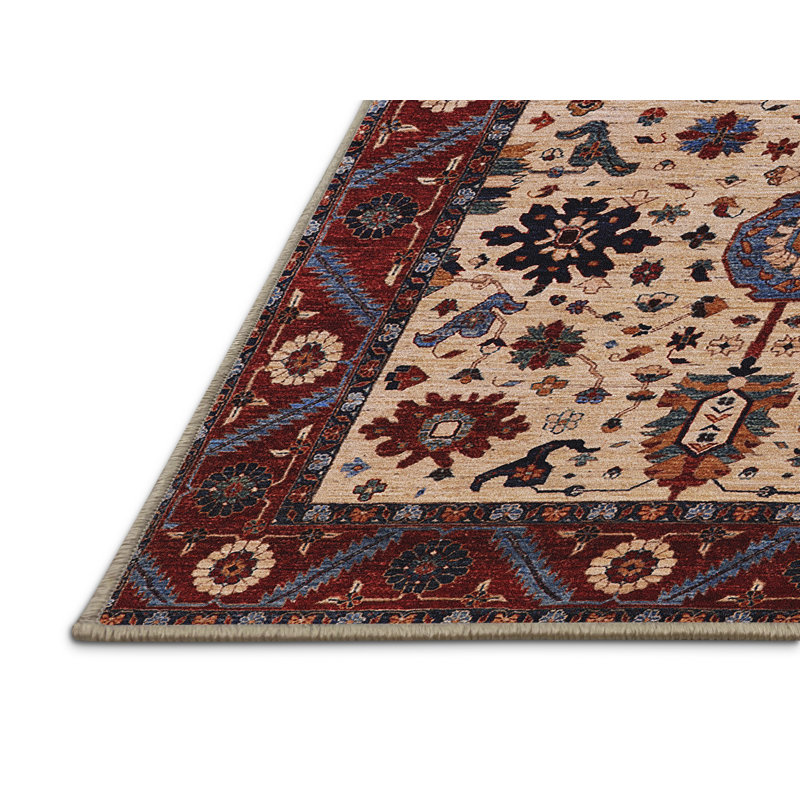 Tapis 100% Mid-Century moderne lavable à la machine 2334, Rectangle 2 pi x 4 pi