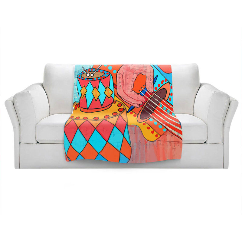 Hand Woven Throw Blanket, 51" x 60"